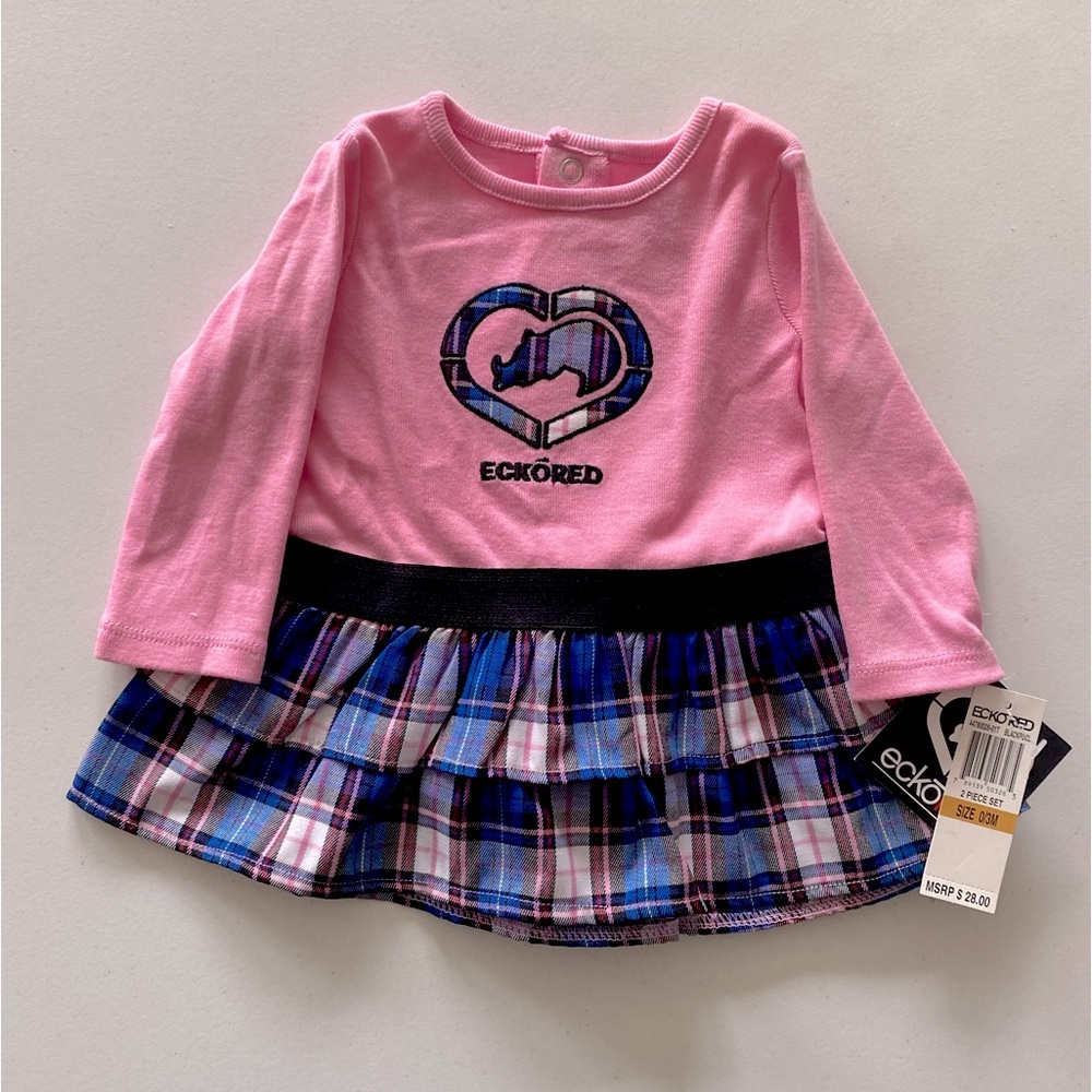 Ecko Red Girls Pink & Plaid 2 Piece Set